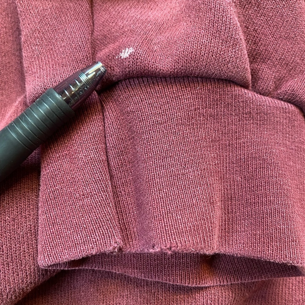 Vintage 90s Aeropostale Varsity Distressed Crewneck Maroon Sweatshirt Size M - Picture 8 of 8